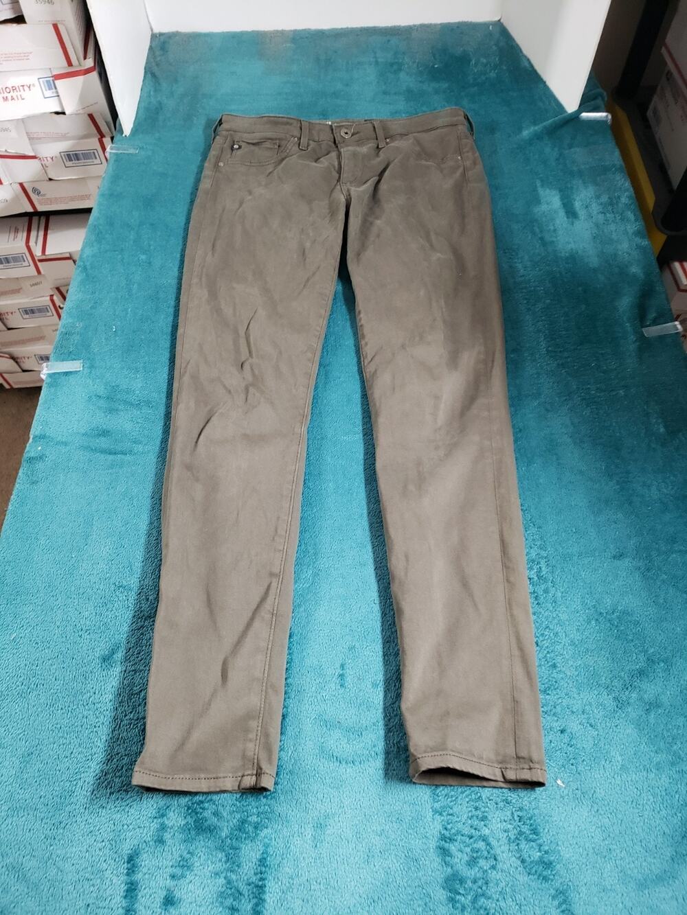 Adriano Goldschmied Jeans Size 28 Womens Brown Stretch Jegging Skinny Ankle USA